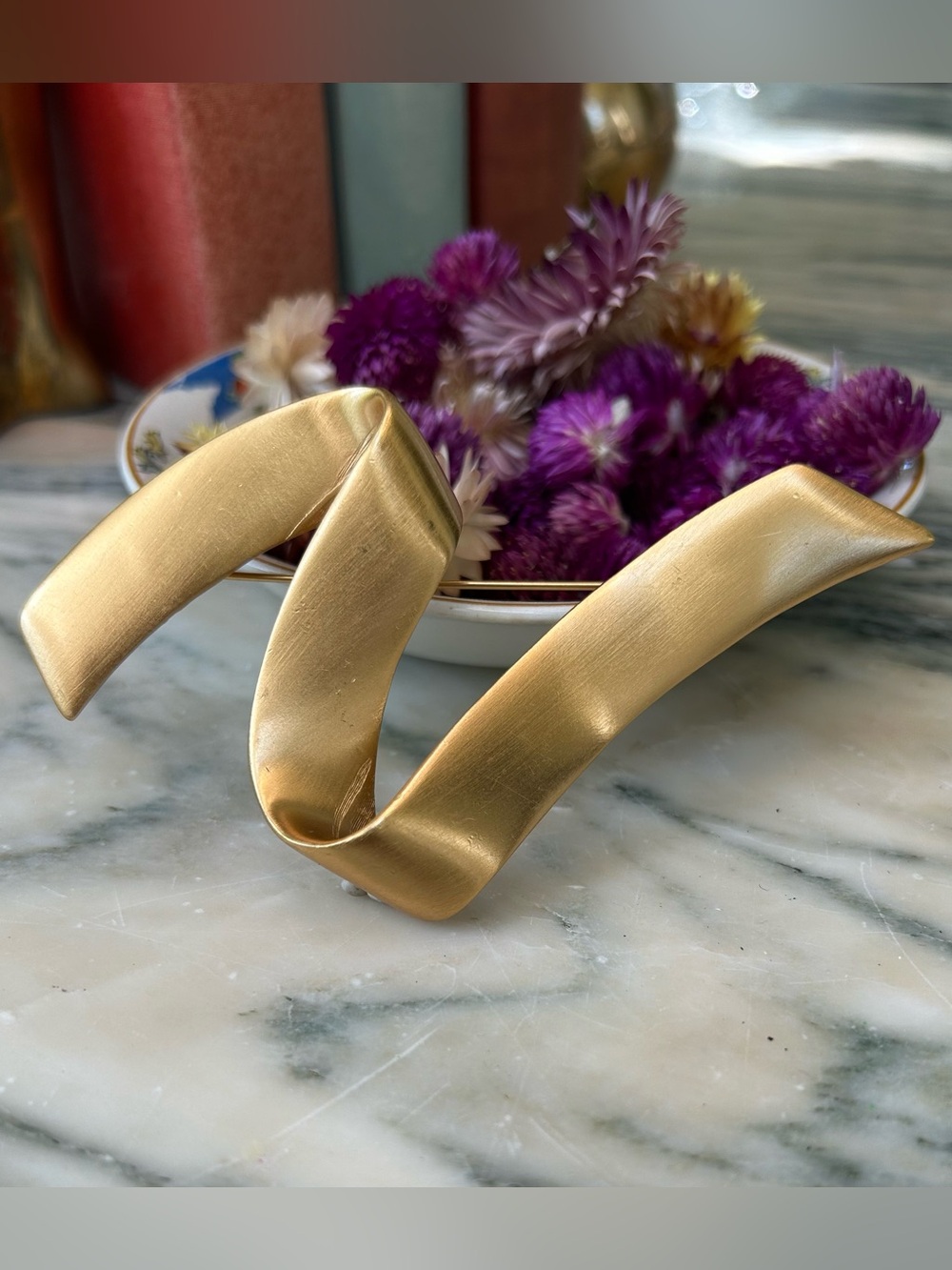Monet Gold Ribbon Brooch
